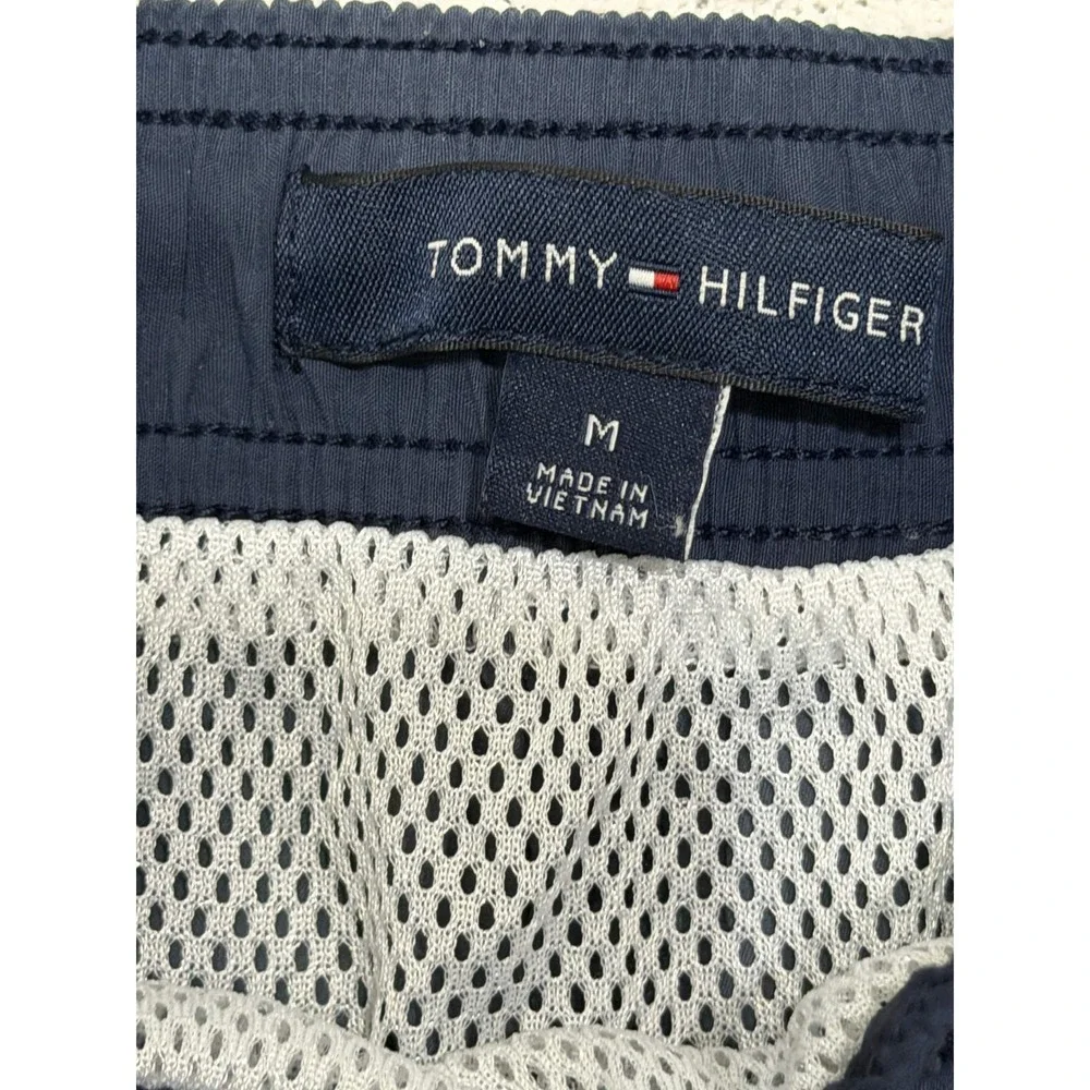 Tommy Hilfiger Mens Swim Trunks Shorts Navy Blue Solid Board Shorts Size M